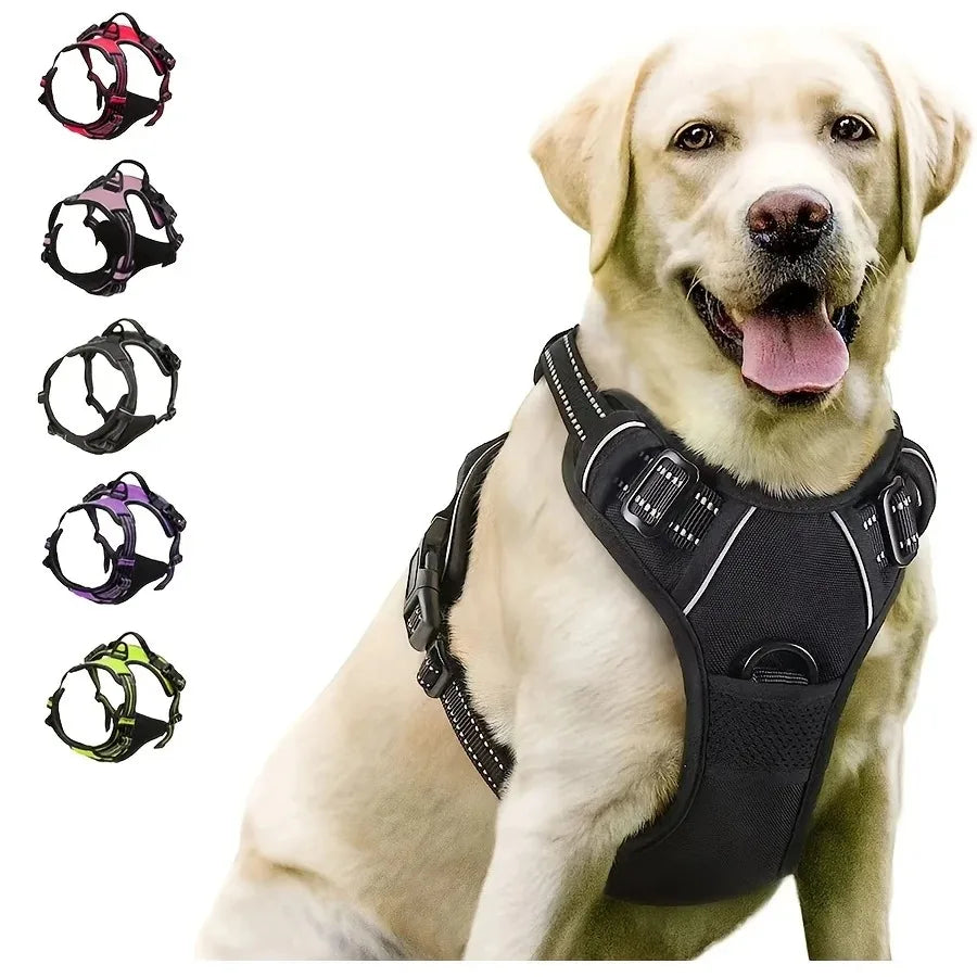 Arnés Antipull para Perros - Chaleco Ajustable con Asa de Control para Cachorros y Perros Medianos