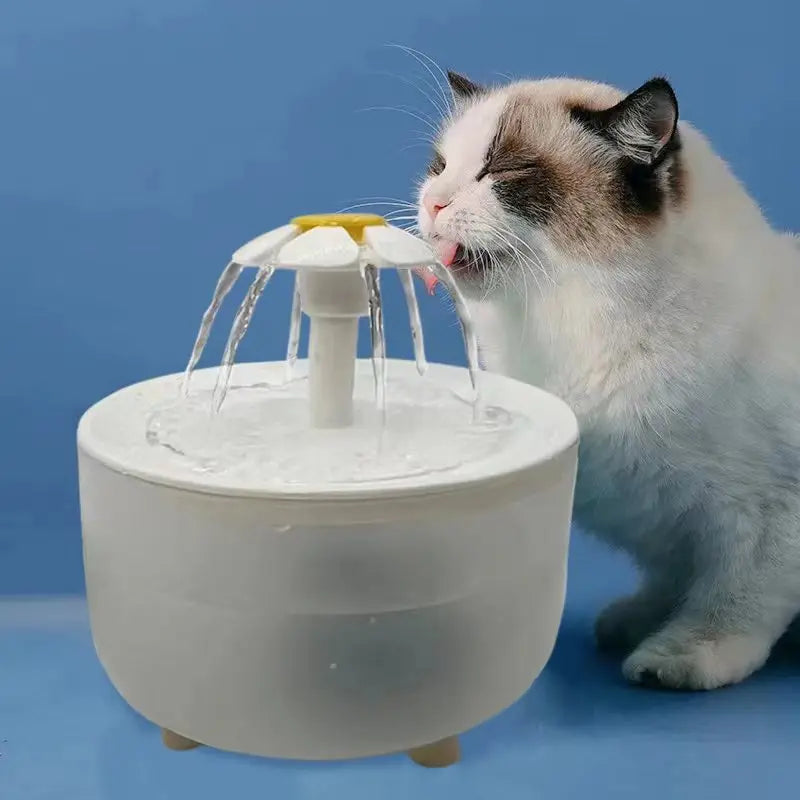 Fuente de Agua Automática para Gatos y Perros - Bebedero Eléctrico Silencioso con Filtro USB, 1.2L