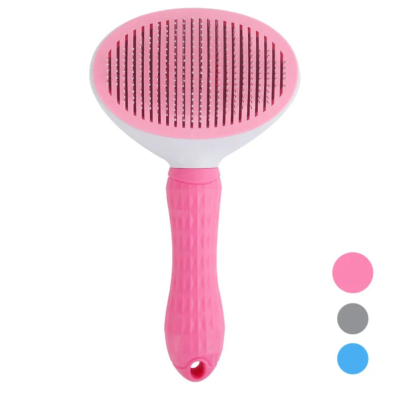 Cepillo Autolimpiable para Mascotas - Peine de Depilación Suave para Perros y Gatos