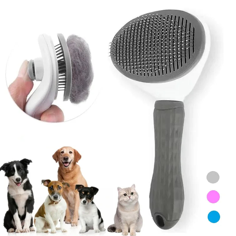 Cepillo Autolimpiable para Mascotas - Peine de Depilación Suave para Perros y Gatos