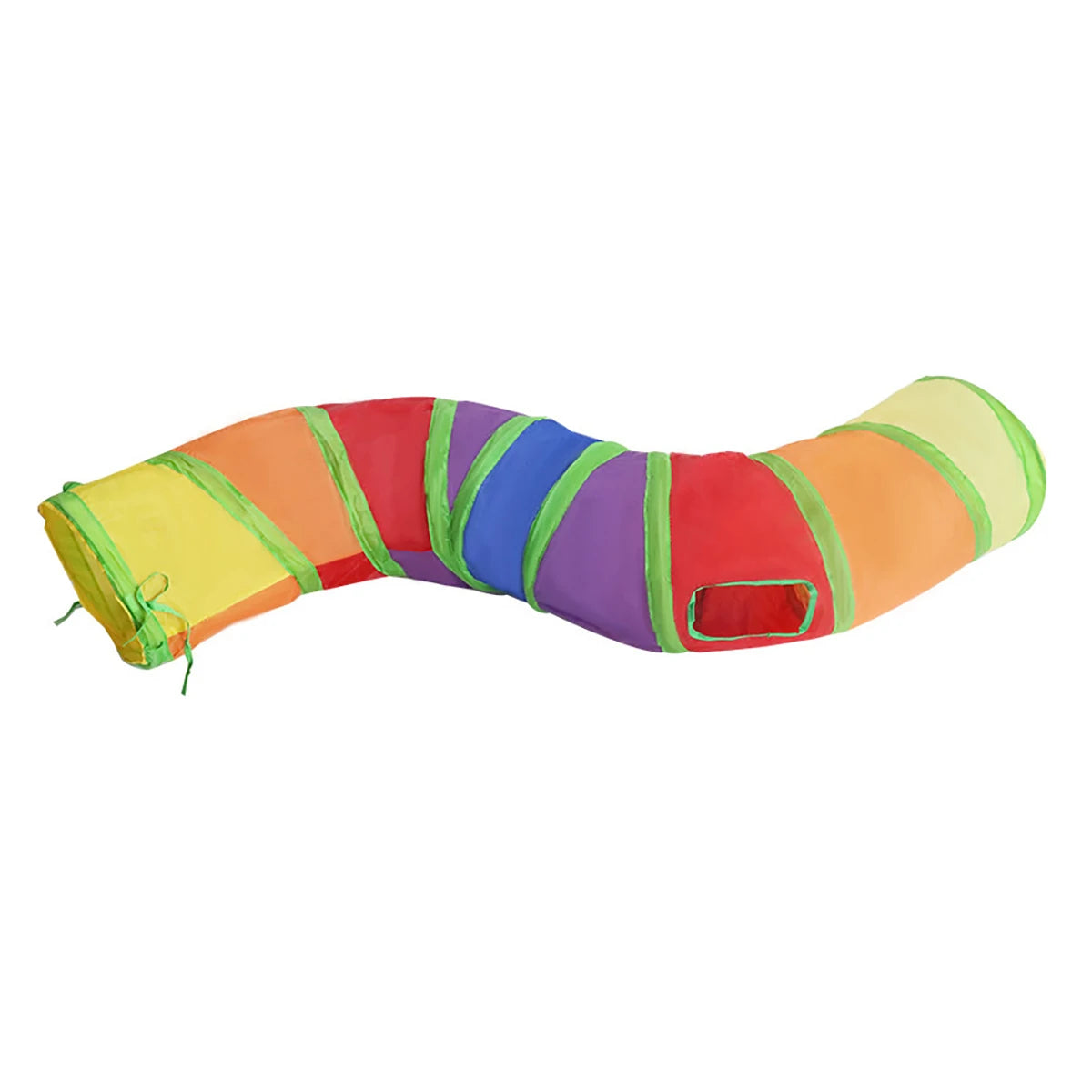Túnel Plegable para Gatos - Juguete Interactivo Multicolor con Sonido Crujiente, 50cm