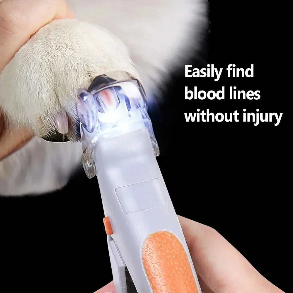 Cortaúñas Profesional para Mascotas con Luz LED - Tijeras de Precisión para Perros y Gatos