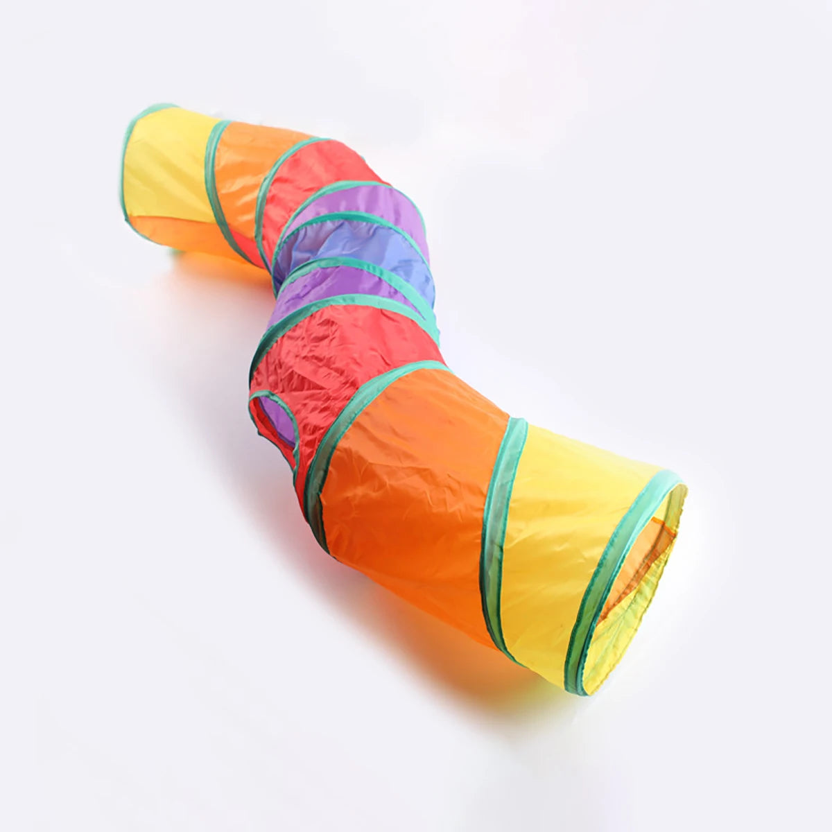Túnel Plegable para Gatos - Juguete Interactivo Multicolor con Sonido Crujiente, 50cm