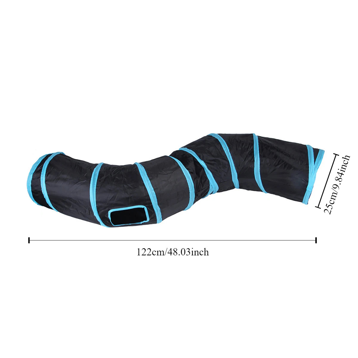 Túnel Plegable para Gatos - Juguete Interactivo Multicolor con Sonido Crujiente, 50cm